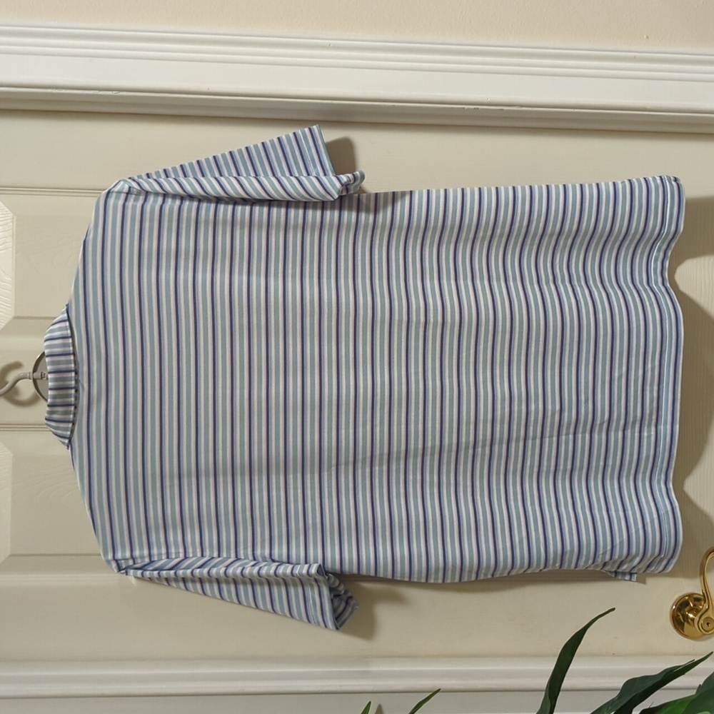 Peter Millar Summer Comfort Men's Short Sleeve Striped Polo Shirt Size XL - Picture 4 of 8